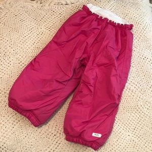 2T REI fleece lined pink snow pants